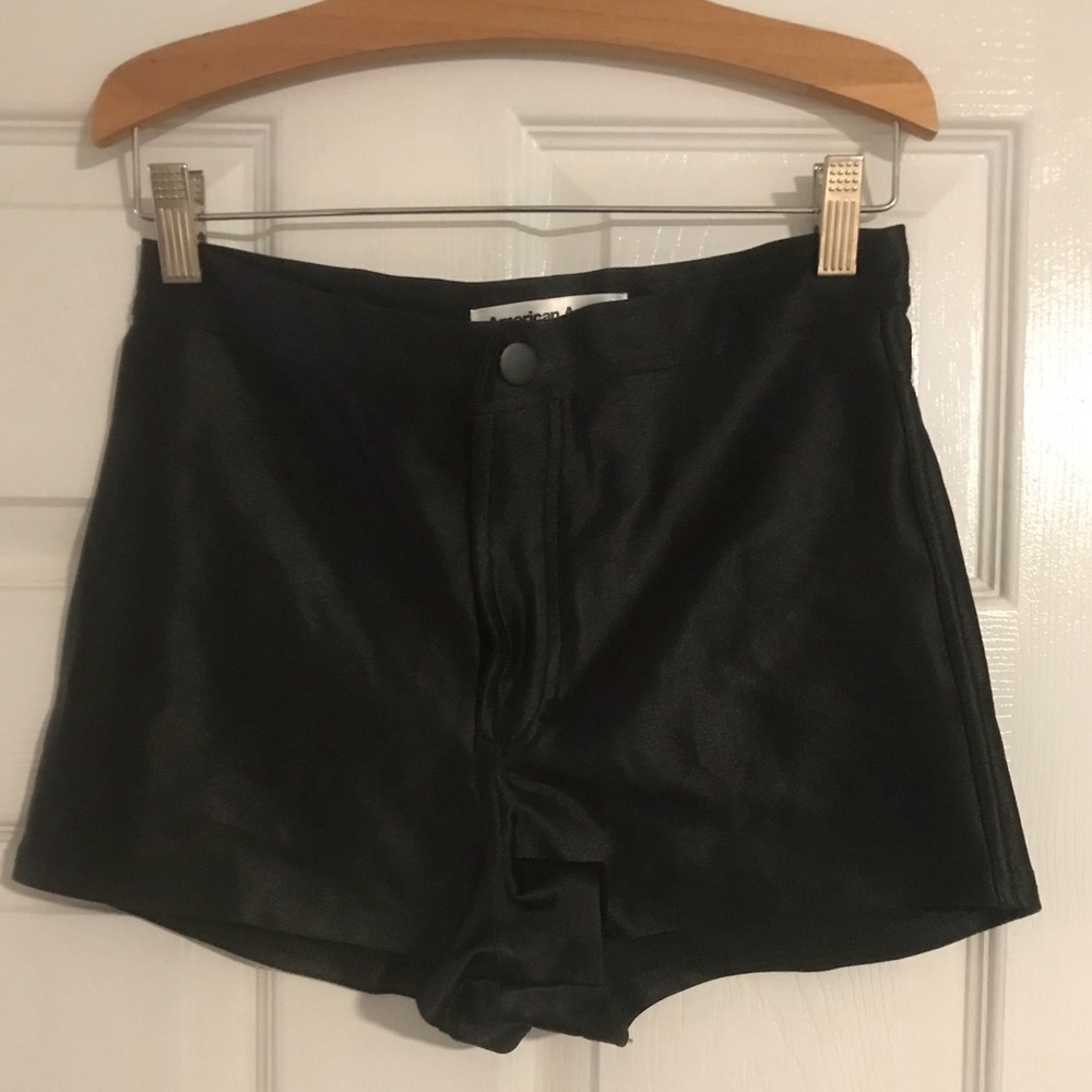 American Apparel Black Disco Shorts